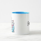 Grumpy Cat mit dem Tasse "Coffee is Life" (Zentrum)