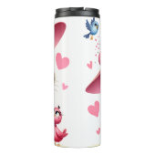 Grumpy Cat mit rosa Hut Thermosbecher (Rückseite)