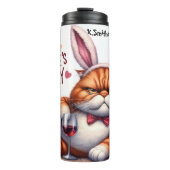 Grumpy Cat mit sonnigen Ohren Thermosbecher (Vorderseite)