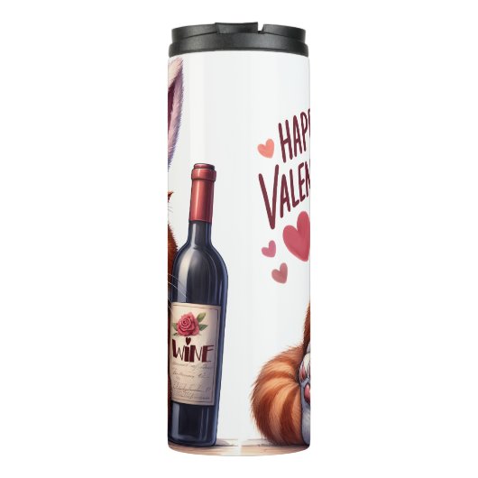 Grumpy Cat mit sonnigen Ohren Thermosbecher (Rückseite)