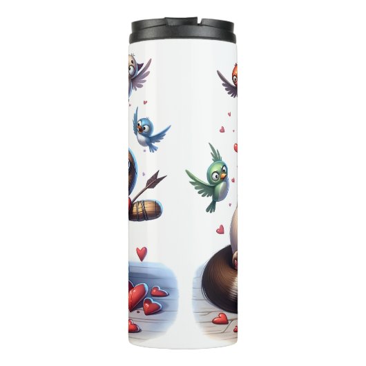 Grumpy Cat mit Voodoo Doll Thermosbecher (Rückseite)