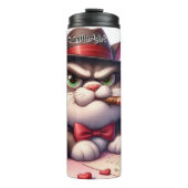 Grumpy Cat Mobster mit Cigar Thermosbecher (Vorderseite)