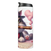 Grumpy Cat Mobster mit Cigar Thermosbecher (Nach rechts gedreht)
