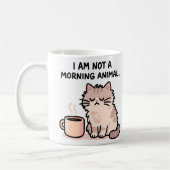 Grumpy Cat Morning Humor Kaffeetasse (Links)