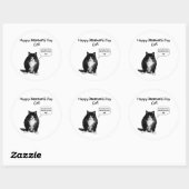 Grumpy Cat Mother's Day Round Stickers (Blatt)