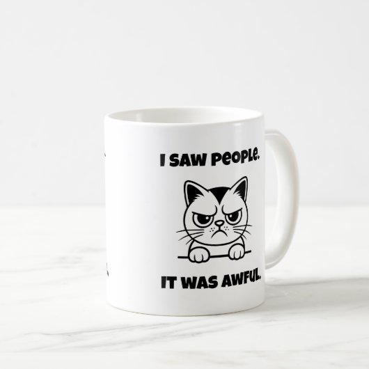 Grumpy Cat Mug – Anti-Social Funny Gift Kaffeetasse (VorderseiteRechts)