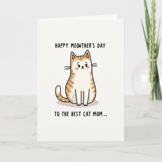 Grumpy Cat Muttertag Beste Mama Karte (Vorderseite)