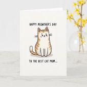 Grumpy Cat Muttertag Beste Mama Karte (Gelbe Blume)