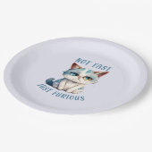 Grumpy Cat - nicht schnell, nur wütend Pappteller (Schrägansicht)