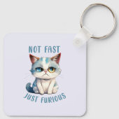 Grumpy Cat - nicht schnell, nur wütend Schlüsselanhänger (Rückseite)