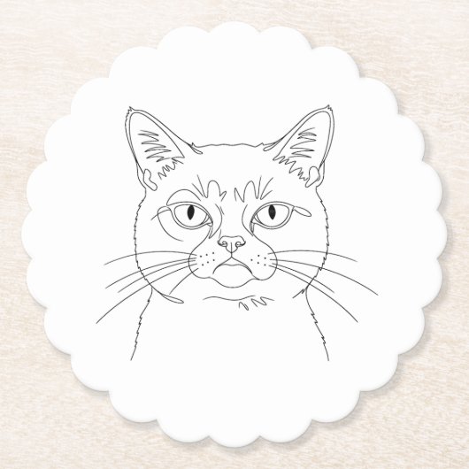 Grumpy Cat Paper Untersetzer (Vorderseite)