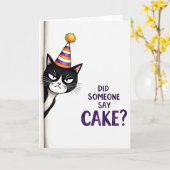 Grumpy Cat-Party-Hut-Geburtstagskarte Karte (Gelbe Blume)