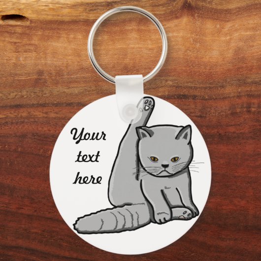 Grumpy Cat Personalisiert Schlüsselanhänger (Vorderseite)