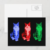 Grumpy Cat Pop Art Postkarte (Vorne/Hinten)