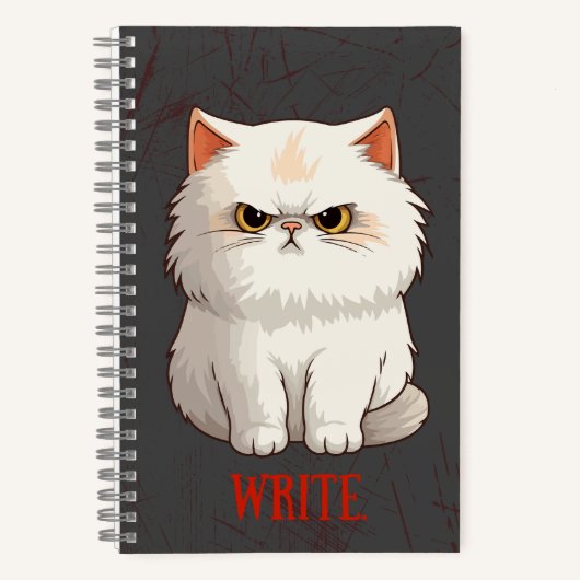 Grumpy Cat Pun Fun Write Journal Notizblock (Vorderseite)