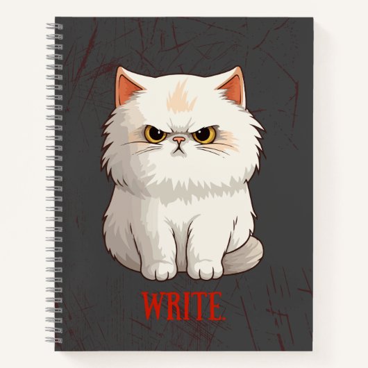 Grumpy Cat Pun Fun Write Journal Notizblock (Vorderseite)