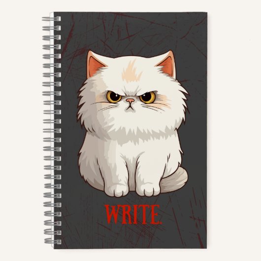Grumpy Cat Pun Fun Write Journal Notizblock (Vorderseite)