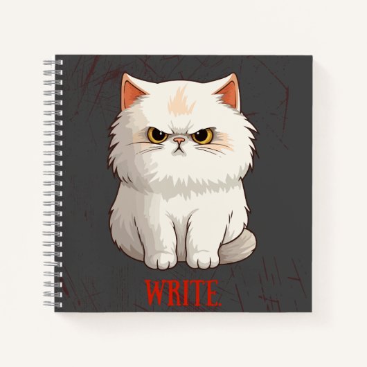 Grumpy Cat Pun Fun Write Journal Notizblock (Vorderseite)