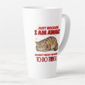 Grumpy Cat Sarcastic Quote Milchtasse (Rechte Ecke)