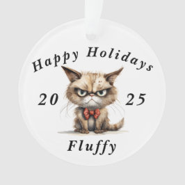 Grumpy Cat sarkastisch Glückliche Feiertage Weihna Ornament