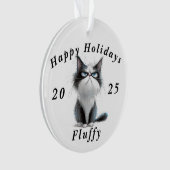 Grumpy Cat sarkastisch Glückliche Feiertage Weihna Ornament (Vorderseite)