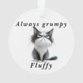 Grumpy Cat sarkastisch Glückliche Feiertage Weihna Ornament (Rückseite)