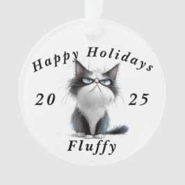 Grumpy Cat sarkastisch Glückliche Feiertage Weihna Ornament