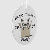 Grumpy Cat sarkastisch Glückliche Feiertage Weihna Ornament (Vorderseite)