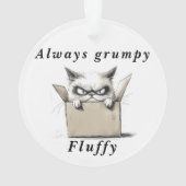 Grumpy Cat sarkastisch Glückliche Feiertage Weihna Ornament (Rückseite)