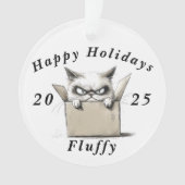 Grumpy Cat sarkastisch Glückliche Feiertage Weihna Ornament (Vorderseite)