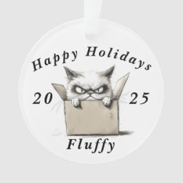 Grumpy Cat sarkastisch Glückliche Feiertage Weihna Ornament
