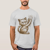 Grumpy Cat Scratch Attack - Expressive Feline Art T-Shirt (Vorderseite)