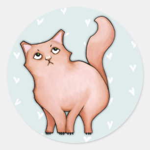 Grumpy Cat Sulky Sue Herz Rundsticker Runder Aufkleber