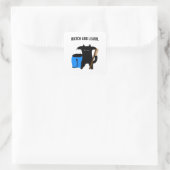 Grumpy Cat Teaches Climbing Collection Quadratischer Aufkleber (Tasche)