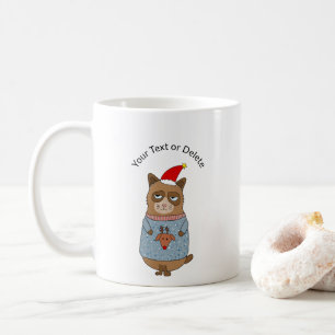 Grumpy Cat trägt ein hässliches Sweatshirt Kaffeet Kaffeetasse