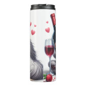 Grumpy Cat Umarmung Weinflasche Thermosbecher (Rückseite)