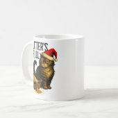 Grumpy Cat und überlaufende Katzentoilette – Humor Kaffeetasse (Vorderseite Links)