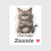 Grumpy Cat Vinyl Sticker - "Not Today" Mood Decal (Blatt)