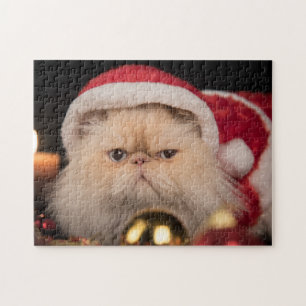 Grumpy Cat Weihnachtsmann Puzzle
