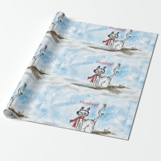 Grumpy Cat Weihnachtswrapping Paper Geschenkpapier (Ungerollt)