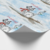 Grumpy Cat Weihnachtswrapping Paper Geschenkpapier (Ecke)