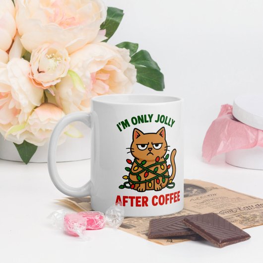 Grumpy Cat Weihnachtszeit-Tasse | Jolly After Coff Kaffeetasse