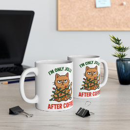 Grumpy Cat Weihnachtszeit-Tasse | Jolly nach Kaffe Kaffeetasse
