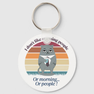Grumpy Catful Coffee Morning Spaß Design Schlüsselanhänger