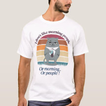 Grumpy Catful Coffee Morning Spaß Design T - Shirt