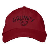 Grumpy Cats Bestickte Baseballkappe (Vorderseite)