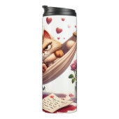 Grumpy Cats in der Hängematte Thermosbecher (Nach rechts gedreht)