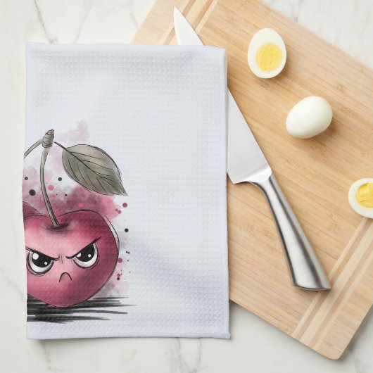 Grumpy Cherries Geschirrtuch (Viertel Falte)