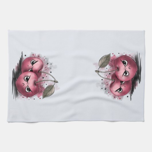 Grumpy Cherries Geschirrtuch (Horizontal)