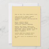 Grumpy Chick in Nest Einladung (Rückseite)